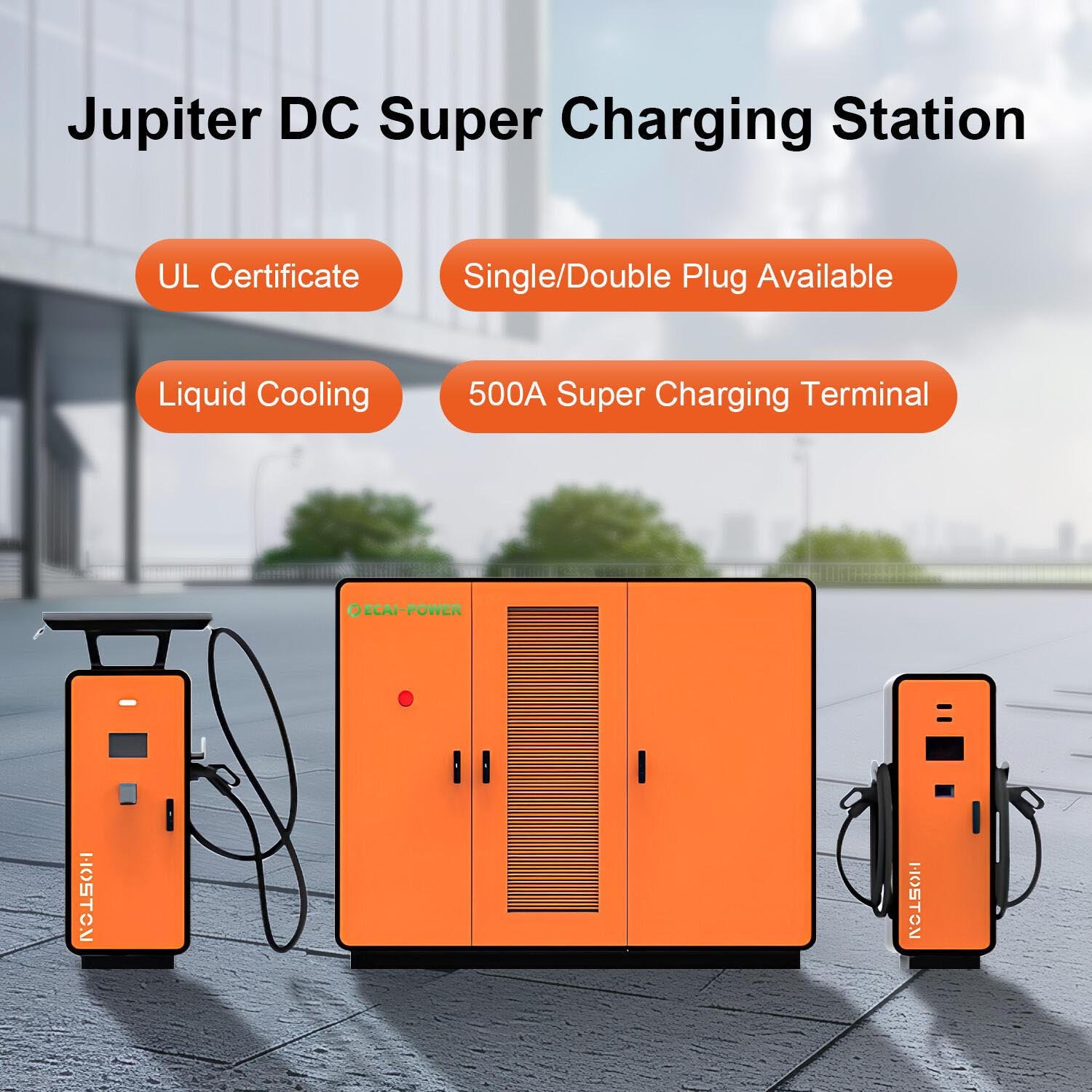 600kW Commercial EV Charger DC Fast Charging Station With 10 plug Chademo CCS GB/T