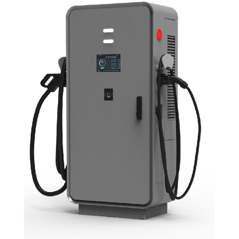 60kW 80kW DC Fast EV Charger Commercial Chademo CCS GB/T Single Double Plug CE TUV