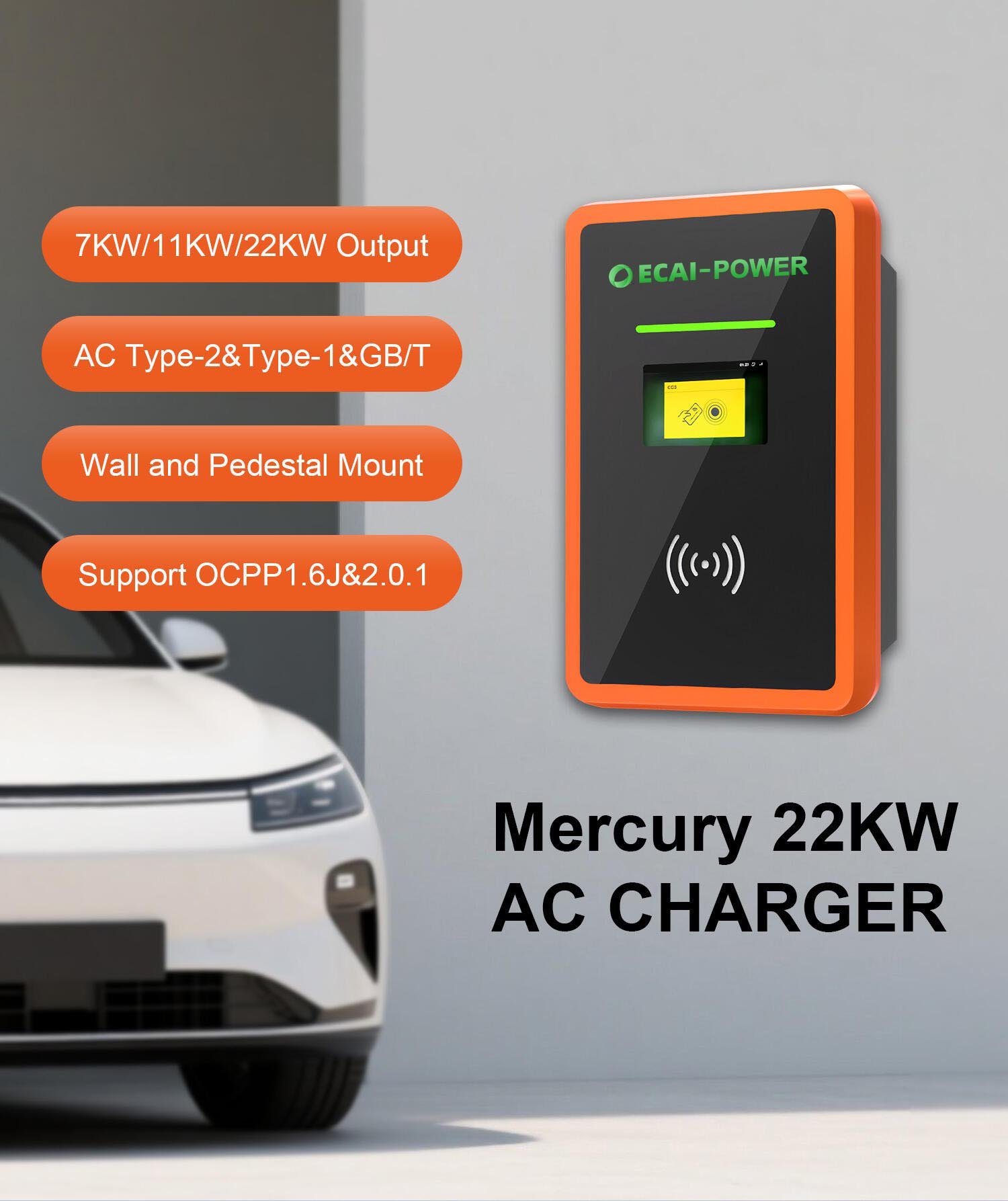 7kW 22kW AC Charger Smart Home EV Charger AC Charging Station Description