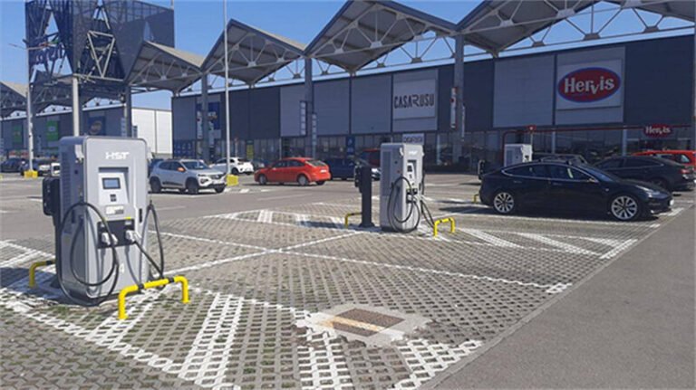 Large Shopping Mall Parking Lot In UK